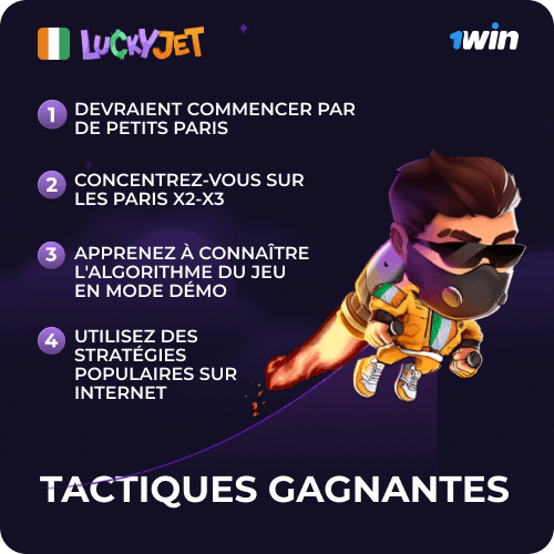 Stratégies et tactiques pour gagner au Lucky Jet 1win